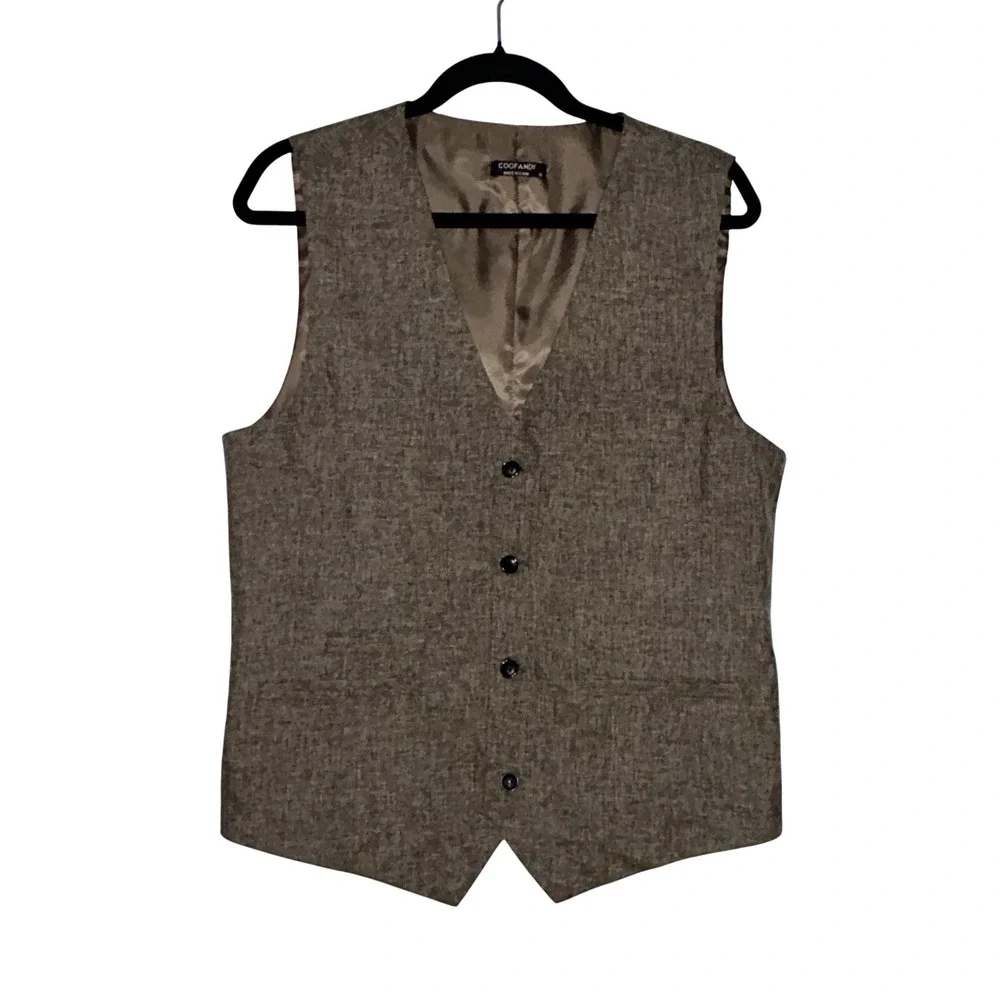 COOFANDY‎ Men's Casual Business Vests Lightweight Slim Fit Small
